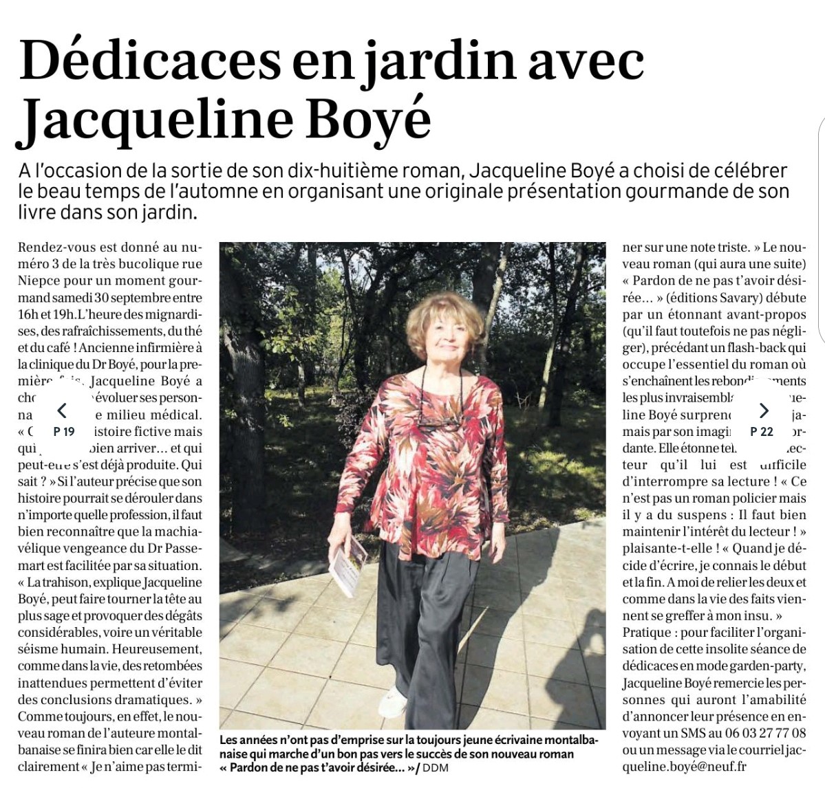 article concernant jacqueline boyé