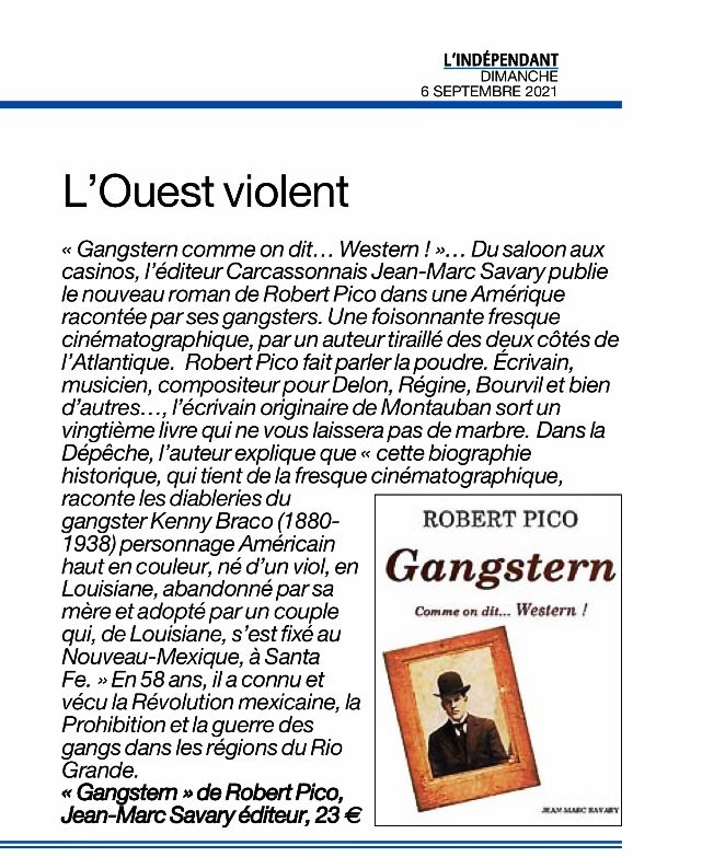 article sur le livre Gangstern par l'Indépendant