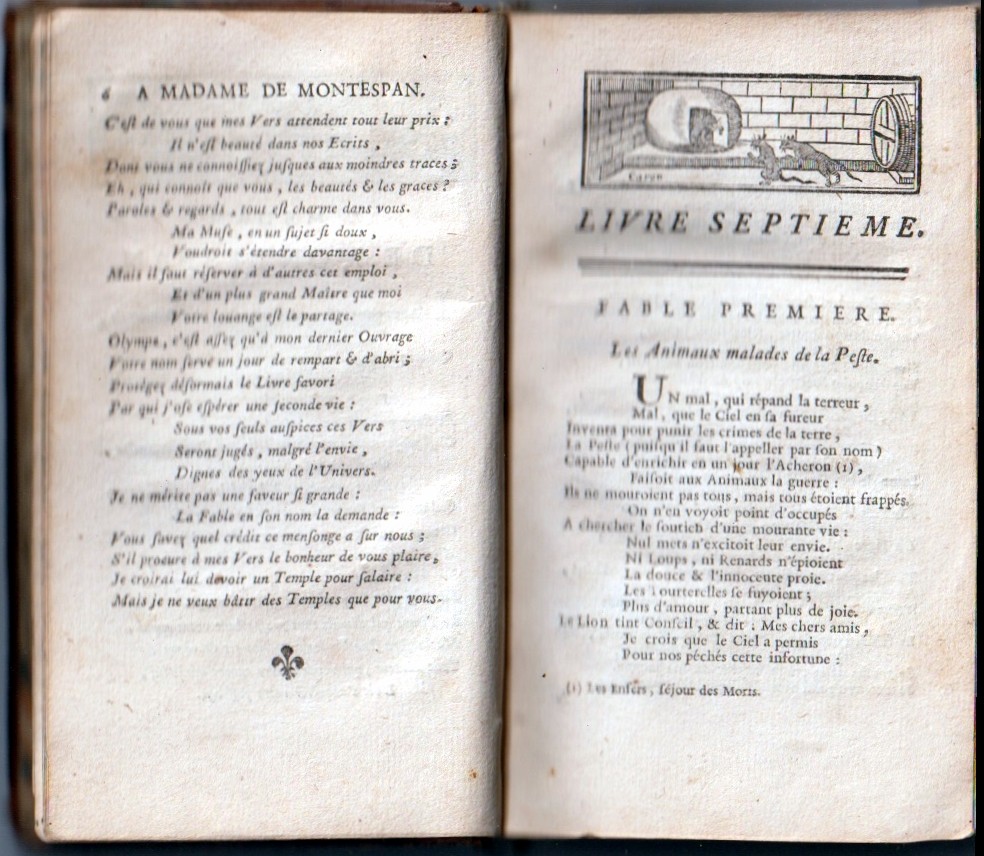 Fables choisies par monsieur de la fontaine, tomes 1 et 2, édition de 1757